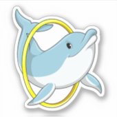 Sticker Dauphin avec anneau (Devant)