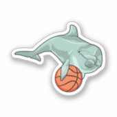 Sticker Dauphin avec basket (Recto)