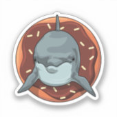 Sticker Dauphin avec Donut (Recto)