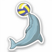 Sticker Dauphin avec volleyball (Recto)