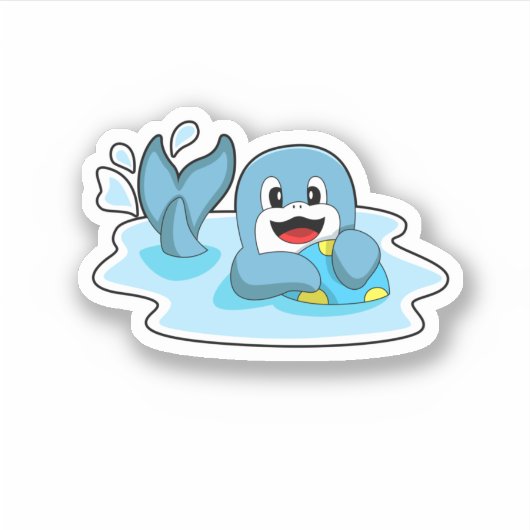 Sticker Dauphin avec water polo (Devant)