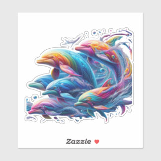 Sticker Dauphin d'art lumineux