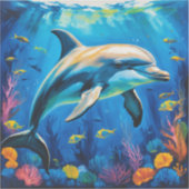 Sticker Dauphin de peinture à l'huile (Recto)