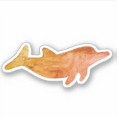 Sticker Dauphin d'eau orange (Devant)