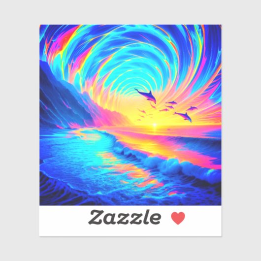 Sticker Dauphins (Feuille)