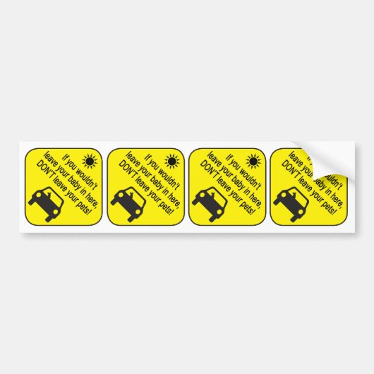 Sticker d'avertissement de chaleur pour animaux do (Devant)