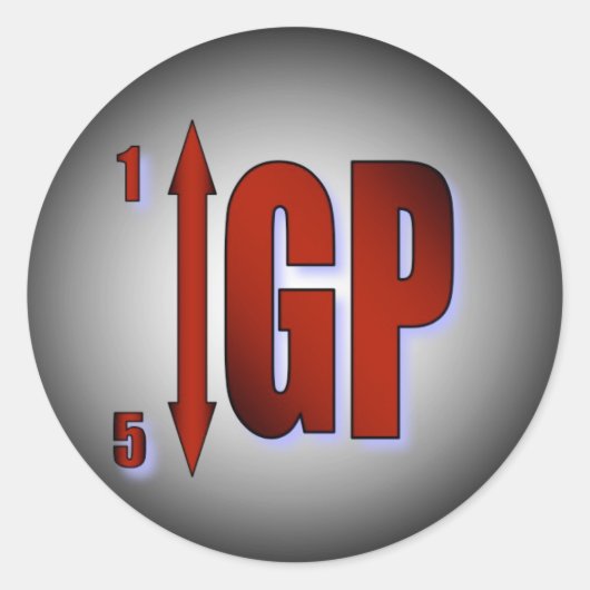 Sticker d'avertissement de déplacement GP - Rouge (Devant)