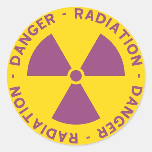 Sticker d'avertissement de rayonnement (Devant)