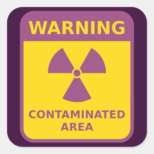 Sticker d'avertissement de rayonnement (Devant)