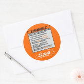 Sticker d'avertissement de Sedan (Enveloppe)