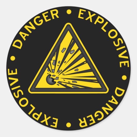 Sticker d'avertissement explosif (Devant)