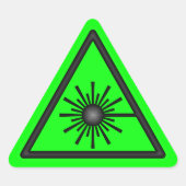 Sticker d'avertissement laser vert (Devant)