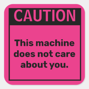 Sticker d'avertissement pour petite prudence