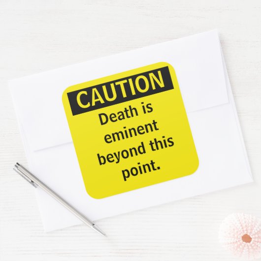 Sticker d'avertissement pour petite prudence (Enveloppe)