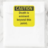 Sticker d'avertissement pour petite prudence (Sac)