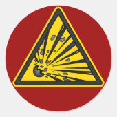 Sticker d'avertissement rouge explosif (Devant)
