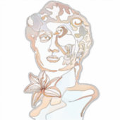 Sticker David - Dessin de ligne de l'homme - Essence de la (Devant)