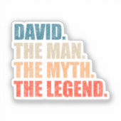 Sticker David L'Homme Le Mythe La Légende (Recto)