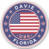 Sticker Davie Florida, Davie (Devant)