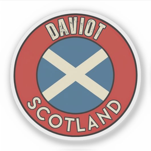 Sticker Daviot, Écosse (Devant)