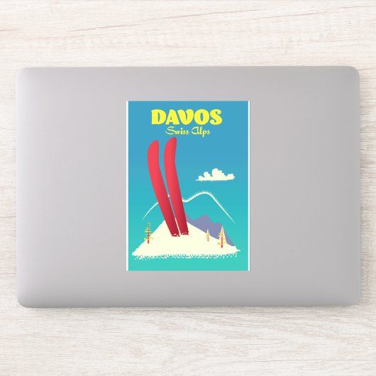 Sticker Davos Alpes suisses (Ordinateur)