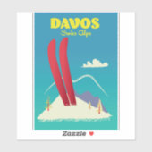 Sticker Davos Alpes suisses (Feuille)