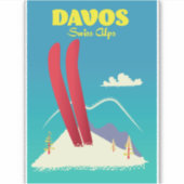 Sticker Davos Alpes suisses (Devant)