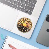 Sticker Daytona Beach Florida Retro Sunset Souvenirs (Ordinateur portable avec iPhone)