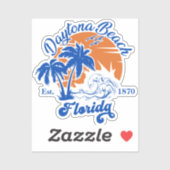 Sticker Daytona Beach Floride Vacances d'été 60s (Feuille)