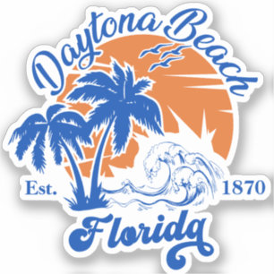 Sticker Daytona Beach Floride Vacances d'été 60s