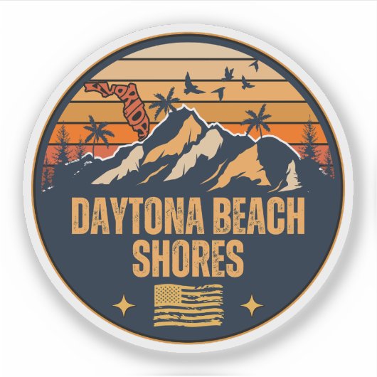 Sticker Daytona Beach Shores, Floride (Devant)