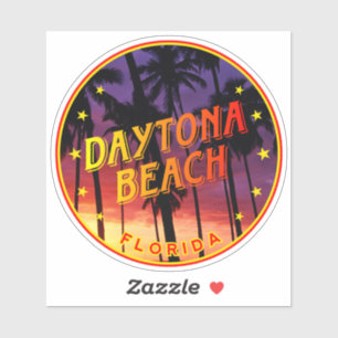 Sticker Daytona Beach Sunset Florida, Daytona Beach