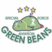 Sticker DBY's Green Beans Aviation (Devant)