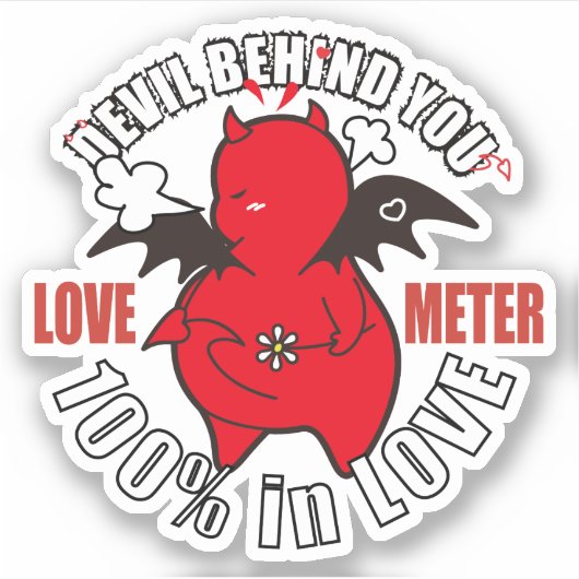 Sticker DBY's LOVE METER 100% (Devant)