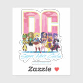 Sticker DC Super Hero Girls Lineup (Feuille)