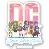 Sticker DC Super Hero Girls Lineup (Devant)