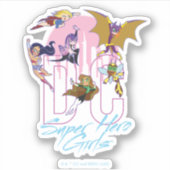 Sticker DC Super Hero Girls Skyline (Devant)