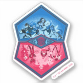 Sticker DC Super Hero Girls Teamwork Bataille (Devant)