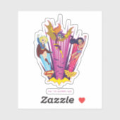 Sticker DC Super Hero Girls Trio (Feuille)