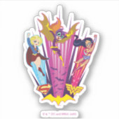 Sticker DC Super Hero Girls Trio (Devant)