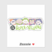 Sticker DC Super-Villains Cartoon Lineup (Feuille)