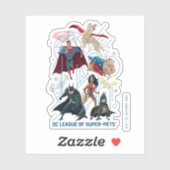 Sticker DC Trinity Heroes & Super-Pets (Feuille)
