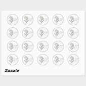 Sticker de 25 ans Silver Peony (Feuille)