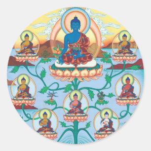 STICKER De 8 Medicijnboeddha's