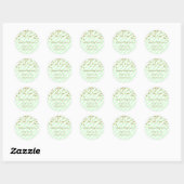 Sticker de Baby shower de  Mint Gold (Feuille)