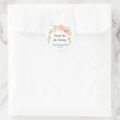 Sticker de Baby shower de pivoines bleues Favorise (Sac)