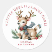 Sticker de Baby shower de rennes de Noël Favoriser (Devant)