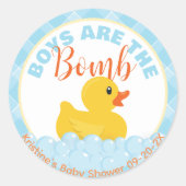 Sticker de Baby shower en caoutchouc - Bain Bomb (Devant)