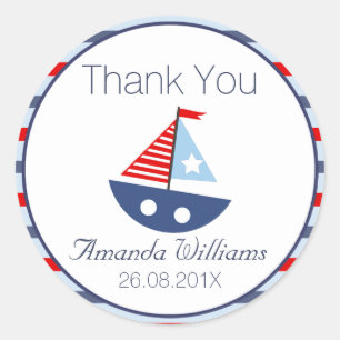 Sticker de Baby shower nautique Favoriser