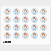 Sticker de Baby shower pour phoque Fox Blue (Feuille)